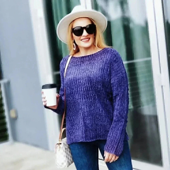 CASUAL DOLLZ So Soft Chenille Sweater - Bl… - Picture 5 of 5